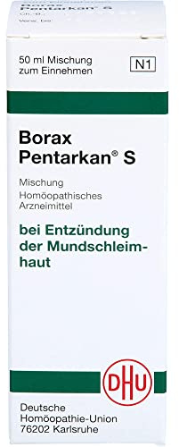 DHU Borax Pentarkan S Mischung bei Entzündungen der Mundschleimhaut, 50 ml Lösung