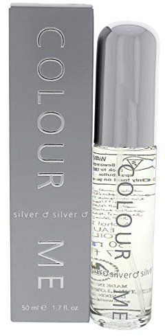 COLOUR ME Silver Eau de Toilette für Männer - 50ml Luxus-Duft, Langanhaltender Herrenduft von Milton-Lloyd