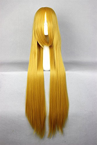 LanTing Cosplay Perücke Sailor Moon Sailor V,Sailor Venus Gold Lange Perücke Styled Frauen Cosplay Party Fashion Anime Human Costume Full wigs Synthetic Haar Heat Resistant Fiber