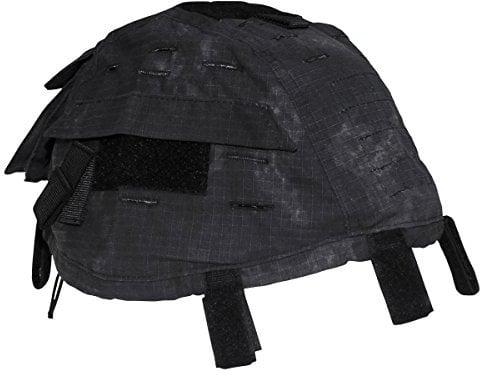 MFH Grössenverstelbarer Helmbezug mit Taschen Helm Bezug Tarnbezug Cover für Stahlhelm Camo Camouflage viele Farben (HDT-camo LE)
