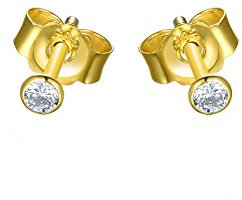 DOOSTI Ohrstecker 333 Gold, 2,5mm Durchmesser