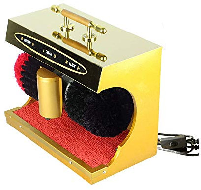 QFFL Máquina limpiabotas automático Máquina Limpiadora de Zapatos, Limpiador de Zapatos con Sensor Automático, Pulidor Y Máquina Limpiadora con 2 Cepillos para Limpiar La Luz del Brillo para La Oficin