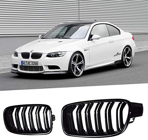 Rejillas de riñón delanteras dobles, OBDATOR ABS de repuesto para rejillas delanteras de coche negro brillante para F30 F31 F35 2012-2017 3 Series 318i 320i 325i 328i 330i negro brillante parrillas.