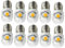 Ruiandsion 10pcs LED E10 lampadina 3V 0.6W 5050 la sostituzione della lampada LED giallo 1SMD di aggiornamento per torce elettriche della luce della torcia