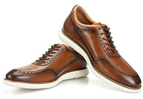 JITAI Herren Oxford Schuhe Herrenmode leichte Schuhe Freizeit Herrenschuhe, Braun-18, 45 EU (12 UK)