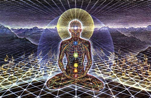JWJQTLD Leinwanddruck Trippy Alex Gray Abstrakte Wandkunst Leinwand Malerei Poster Und Druckbilder Wohnzimmer Dekoration Wohnkultur, 70X100Cm Ohne Rahmen