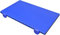 Euroceppi Tagliere Cm 60 X 40 H 2 Professionale per Alimenti in Polietilene Alta Densità Colorato Prodotto in Italia (blu)