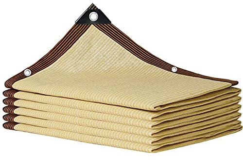 DKLE 5x11m 85% Toldo Vela de Sombra Red de Sombreado Negra Protección Solar Hoja de Lona Engrosamiento Cifrado Sombra para El Hogar Planta de Patio Aislamiento Térmico del Coche Malla Sombreador