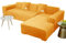 JHLD Sofabezug L Form, Stretch Sofabezug Samt L-förmiger Sofabezug Weiche Anti-rutsch Sofa Überwürfe Für Ecksofa-Golden-4 Sitzer+4 Sitzer