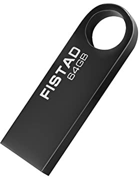 USB Stick 64GB USB 2.0 Mini Tragbar USB Flash Laufwerk Metall Speicherstick Wasserdicht Flash Drive für PC, Laptop, Tablet (Grau)