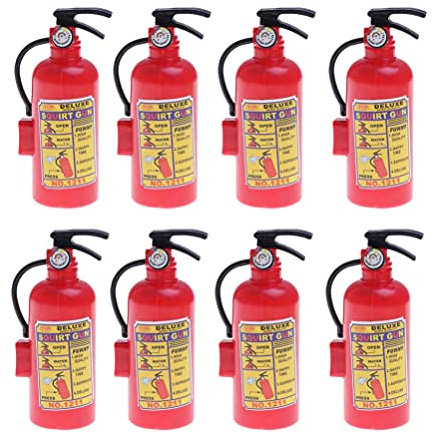 STOBOK Extintor de Incendios Squirt Juguetes Pistolas de Blaster de Agua para Niños Bombero Squirters Juguetes Tiradores de Agua para La Playa de Verano Favoritos de La Playa 8Pcs