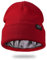Satin gefütterte Wintermütze für Damen, Unisex, Baumwolle, Strickmütze mit Bündchen und seidigem Futter, lässige Totenkopfmütze, Weinrot, Einheitsgröße