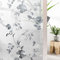 Shackcom Fensterfolie Selbsthaftend 90x200cm Fensterfolie Blickdicht Sichtschutzfolie Statisch Haftend Anti-UV Dekorfolie mit Peony Flower Muster für Wohnzimmer Schlafzimmer-J028