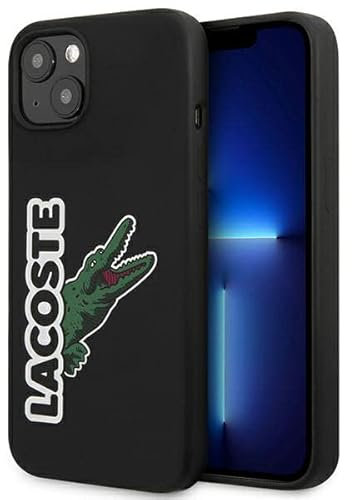 Lacoste LCHC13SSHK Hülle für iPhone 13 Mini 5,4 Schwarz hardcase Silicone Head Crocodile