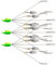 ZENFUN Set mit 3 Alabama Umbrella Rigs, 5 Arme 8 Klingen Angel Rigs für Bass Bait Köder, Angelköder Köder Köder Salwater Striper Schwimmköder