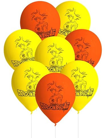 CONVER PARTY - Palloncini Dragon Ball - Decorazione Compleanno Dragon Ball - Palloncini Latex Compleanno - Articoli per feste - Serie Dragon Ball - 8 Unità