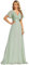 Ever-Pretty Damen A-Linie Chiffon Brautjungfernkleid V Ausschnitt Chiffon Hochzeit Bodenlang Abendkleid Minzgrün 48EU