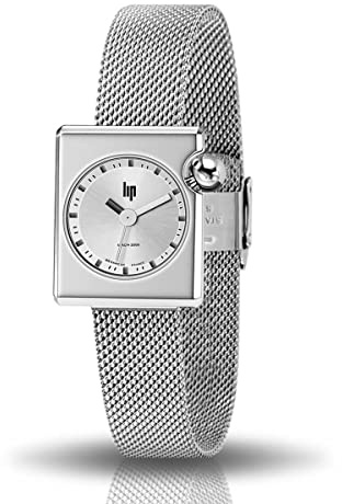 Lip Damen-Armbanduhr, analog, Quarz, mit Armband aus Edelstahl, lip671172, Silber