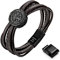 murtoo armband herren, lederarmband herren,armband herren leder, herren armband, braunes armband,kompass armband,schmuck herren(braun,schwarz,22cm)