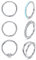 LOLIAS 6 Stück 16G Piercings Helix Silber Nasenringe Edelstahl Opel CZ Einfach Doppel Septum Clicker Lippenringe Knorpel Turm Tragus Muschel Daith Ohrringe Körper Piercing Schmuck 8/10MM