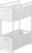 Yamazaki 5218 TOWER 2~Tiered Storage Basket Set, white, ABS Resin/Steel/Silicone, 16 x 32.5 x 46 cm