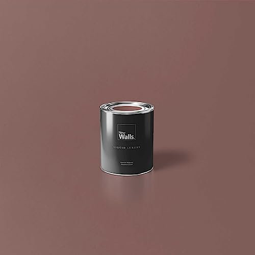 New Walls Peinture murale Premium Marron, Rose Foncé Liquid Luxury Peinture émulsion d'intérieur - 1 L
