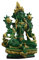 KGADRX Grüne Tara-Bodhisattva-Dekoration für Heimrettung, leidende Avalokitesvara-Grüne Tara-Bodhisattva-Harz, tragbare kleine Buddha-Statue