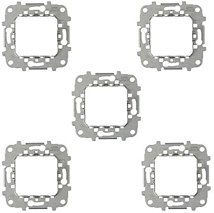 RASMACOR | Pack de 5 Bastidores para mecanismos Niessen Zenit | Bastidor empotrar metálico | Sin Garras | Ref N2271.9 | Pack 5 unidades
