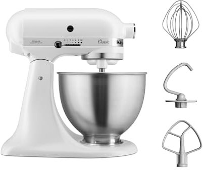 Kitchenaid 5K45SSBFW Classic Stand Mixer K45 - Matt White, 700034342