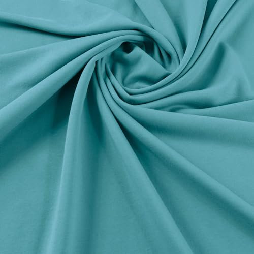 PINSOLA Sweatstoff Meterware | Uni Sweat Stoff | Öko-Tex 100 zertifiziert | Stoff für Sweatshirts, Kleider Trainingsanzüge, Leggings | verschiedene Farben | 1 Stück= 0.5 m | Blau