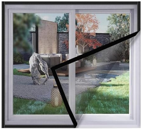 Insektenschutz Fliegengitter Dachfenster, Fliegengitter Fenster, Kein Stanzen Erforderlich, für Fliegengitter Fenster Mückengitter, Waschbares,120x190cm