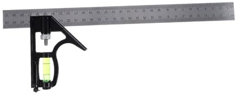 BESTonZON Metallstange 2St Quadrat rostfrei Lineal aus Edelstahl verstellwinkel präzisionswinkel Zimmermannswerkzeuge Maschinistenplatz verstellbarer Holzbearbeitungswinkel kariert