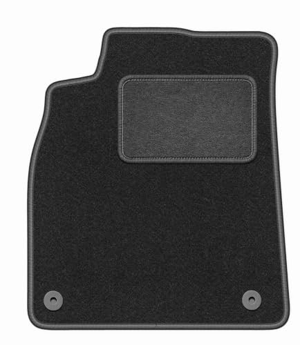 Velours-Fahrermatte passend für Audi A6 C7 2011-2017, Graphit, LUX | passend für Limousine/Kombi/Avant; Velours-Teppich (Polypropylen), ca. 6,5 mm; rutschfest, runde Befestigungen (Typ AV)