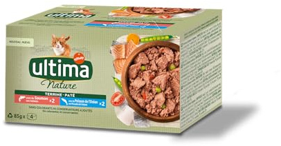 Ultima Nature Katzenfutter Nassfutter Multipack 4 Dosen mit Lachs und Meeresfisch, 4 x 85g