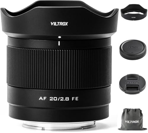 VONOV VILTROX 20mm f2.8 FE, 20mm f/2.8 e-Mount Full Frame AF Lens for Sony e Mount, Prime Wide Angle Lens for Sony e Mount