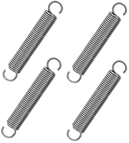 GUNGY Molle a Trazione 60mm Molla di Trazione Doppio Gancio in Acciaio Inossidabile Diametro Filo 1,2mm Diametro Esterno 10mm Tiro 3,2kg 4 Pezzi