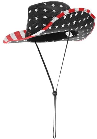 Amerikanischer Denim Hut Wasserfest mit Sternen und Streifen 56-60 Cm