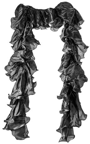 Mikovivi Organza-Boas, 1920er Jahre-Boas für Frauen Boa-Accessoires Damenbekleidungsaccessoires für Konzertparty Tanzshow Halloween Kostüm (Schwarz)
