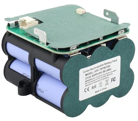 Batterie de Rechange au Lithium-ION MXJFYY 21,6 V 4000 mAh Compatible avec Les Accessoires d'aspirateur à Main sans Fil Tineco Floor One S5 Pro 2/Floor One S5 Smart/S5 Steam