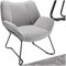 tectake® Relaxsessel, Kuschelsessel mit Bouclé Bezug, Plüsch Lesesessel bequem, Lounge Sessel als Stillsessel, Sessel für Kinderzimmer und Wohnzimmer - hellgrau