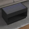 Myheimly Couchtisch, Beistelltisch mit Infinity-LED, Sofatisch Kaffeetisch für Wohnzimmer, Teetisch Wohnzimmertisch, Holzwerkstoff Glas Couchtisch Schwarz,90 x 50 x 50 cm