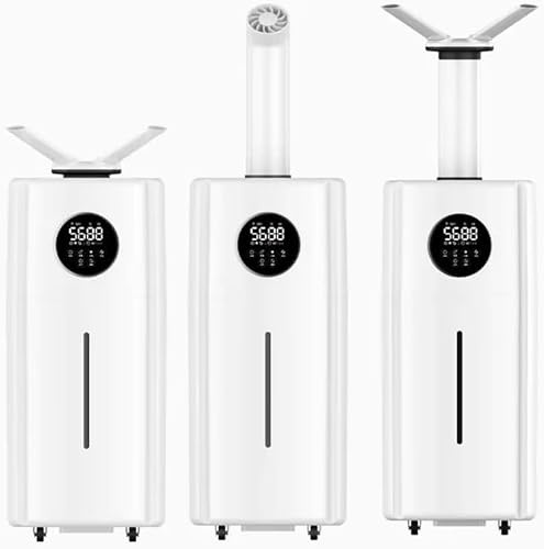 LUMS Humidificador industrial 21L, para toda la casa y oficinas, 1000 ft², ultrasónico, niebla fría, doble boquilla 360°, control de humedad, llenado superior fácil, silencioso, con mando a distancia