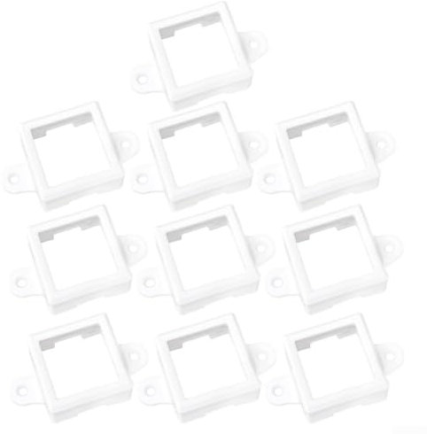 Niceminiwall Halterungen für Außenleuchten H705 H805 Weiß Kunststoff Befestigungselemente mit Schrauben 10 Stück Wandbefestigungsset