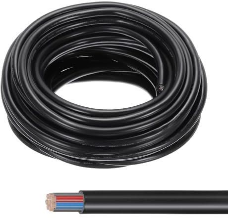 QUARKZMAN 33FT 22AWG 8 Conductor Cable Eléctrico, 22/8 Cobre Estañado Altamente Flexible Calibre 22 Alambre Eléctrico Para Cableado Barcos Cableado Casa Sistemas Alarma Luces Portátiles