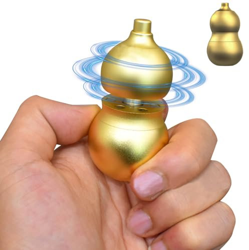 OBEST Kalebasse oder Flaschenkürbis Form Metall Stress Relief Spielzeug, EDC Fidget Toys Für Erwachsene,ADHS Autismus Angst Stressabbau Magnetisches Zappelspielzeug für Erwachsene(Gold)