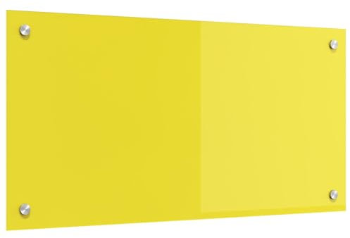 vidaXL Küchenrückwand Gelb 80x40x0,6 cm Hartglas