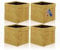 Lycce Kallax Boxen Cordstoff 4er Set | faltbare Aufbewahrungsboxen 33 x 33 x H31 cm mit abnehmbarem Cordbezug waschbar | Ordnungsboxen passend für Kallax Regal | senf