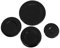 DIYEAH 4 Piezas Cubierta para estufa guardia pequeño Horno Cubrir tapa de cocina para encimera de gas reemplazo del quemador de gas tapa del quemador de gas aluminio Negro
