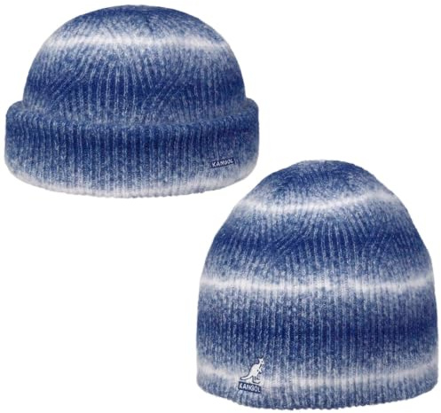 Kangol Heathered 2-Way Beanie Strickmütze Umschlagmütze Dockermütze Damen/Herren - mit Umschlag Herbst-Winter Winter