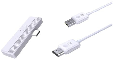 Fuhjythy Wireless USB C to -Compatible Display Adapter Screen Mirror Cast Extend for Laptop Smart Phone to TV Projector